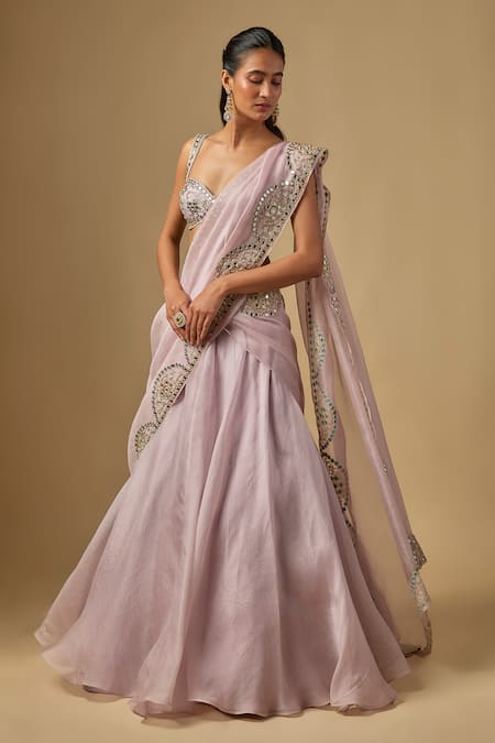 Neha Khullar Mirror Embroidered Lehenga Set 