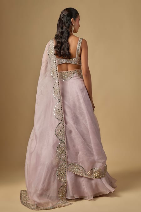 Neha Khullar Mirror Embroidered Lehenga Set 