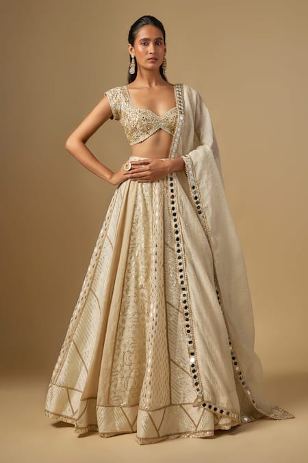 Neha Khullar Mirror Embroidered Lehenga Set 