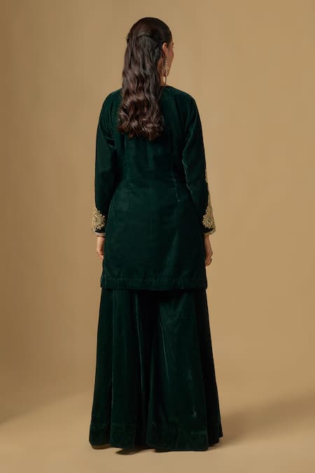 Neha Khullar Zardozi Embroidered Kurta Sharara Set 