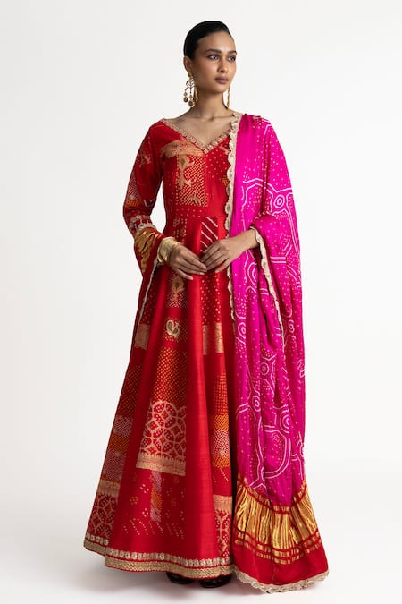 Naina Jain Gota Embroidered Anarkali With Dupatta 