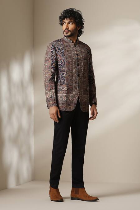 Dusala Pashmina Printed Bandhgala 