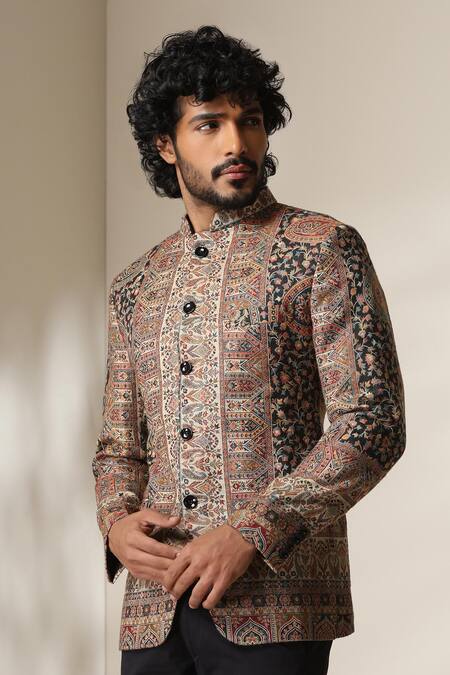 Buy Dusala Multi Color Pashmina Paisley Pattern Bandhgala Online at Aza Fashions Buy_Dusala_Multi Color Pashmina Paisley Pattern Bandhgala _Online_at_Aza_Fashions