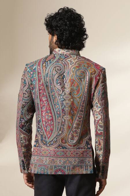 Dusala Paisley Pattern Bandhgala 