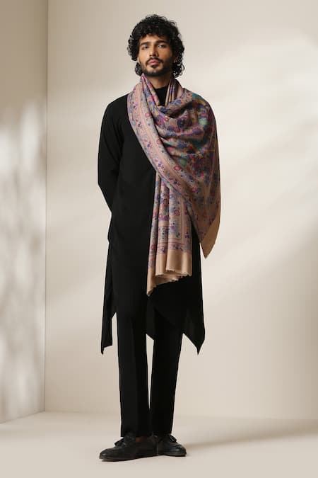 Dusala Floral Zari Motif Shawl 