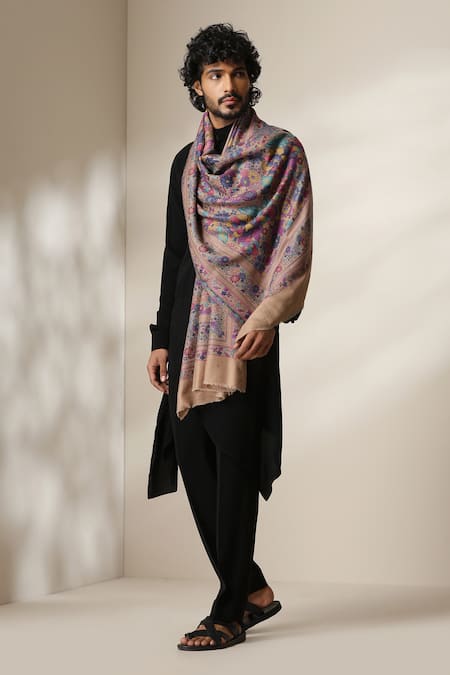 Dusala Floral Zari Motif Shawl 