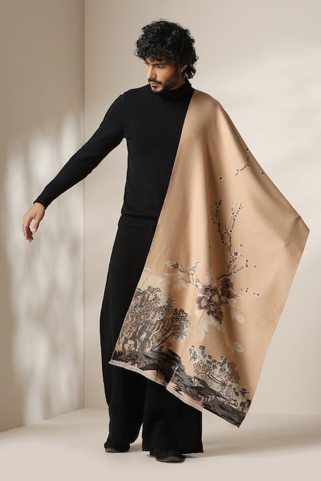 Dusala Landscape Print Stole 