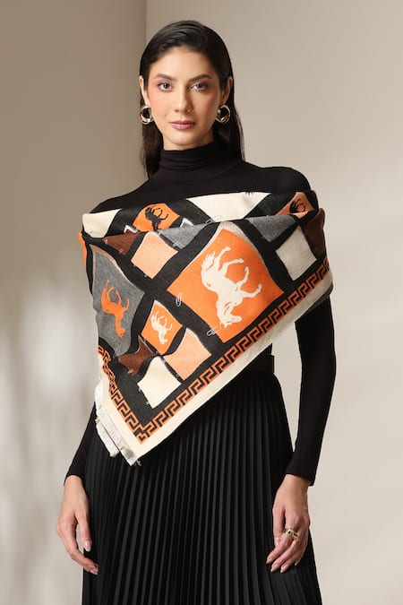 Dusala Horse Block Print Stole