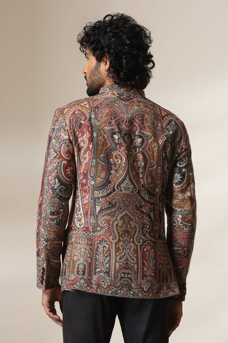 Dusala Paisley Pattern Bandhgala 