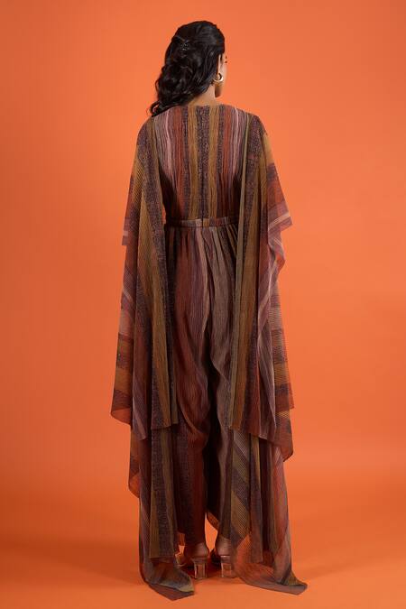 Tarun Tahiliani Stripe Print Jumpsuit 