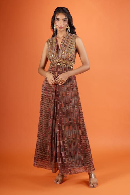 Tarun Tahiliani Embroidered Jumpsuit