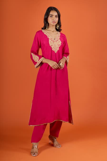 Sheetal Batra Embroidered Kaftan With Salwar 
