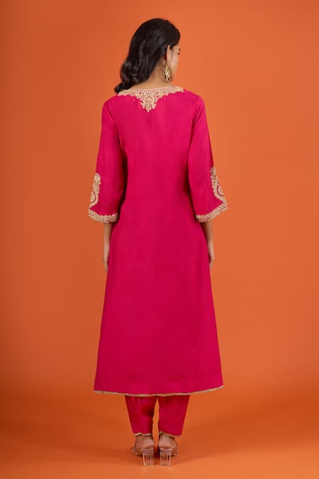 Sheetal Batra Embroidered Kaftan With Salwar 