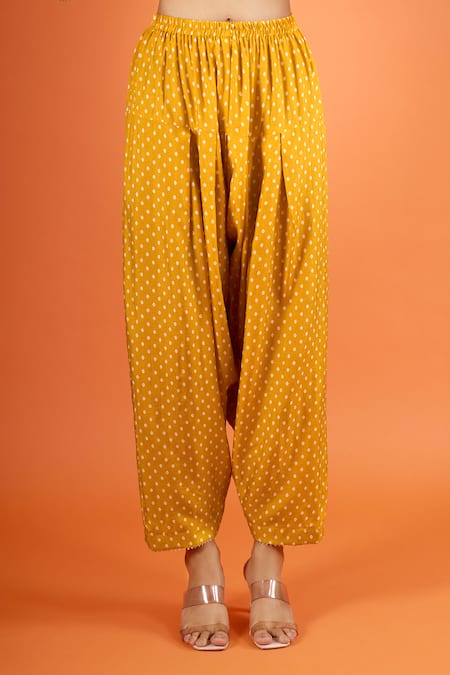 Buy Sheetal Batra Yellow Embroidery, Gota Patti Split V-neck Kurta And Salwar Set Online at Aza Fashions Buy_Sheetal Batra_Yellow Embroidery, Gota Patti Split V-neck Kurta And Salwar Set _Online_at_Aza_Fashions