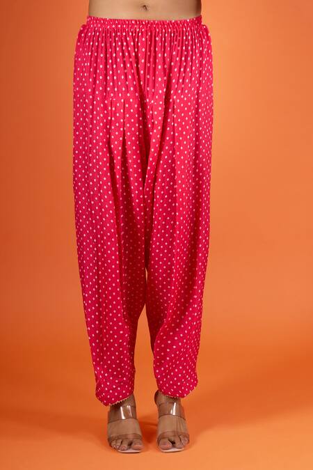 Sheetal Batra_Pink Embroidery V-neck Kurta And Salwar Set _at_Aza_Fashions