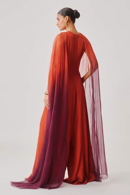 Aroka Maple Spice Jumpsuit With Scarf 