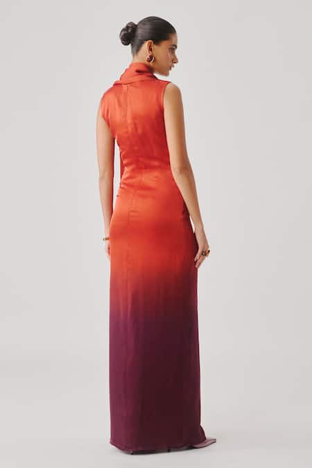 Aroka Ember Ombre Draped Dress 