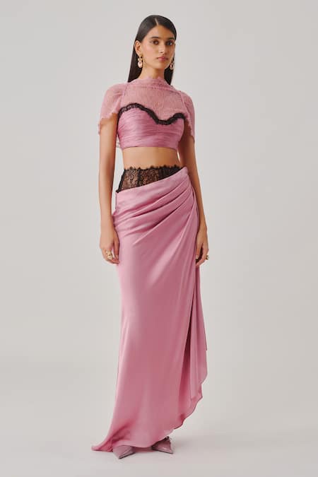 Aroka Rosette Ruched Crop Top 