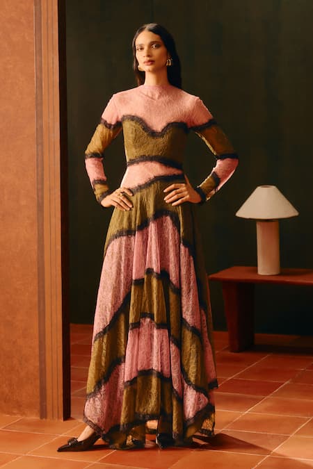 Aroka Rosewood Lace Gown 