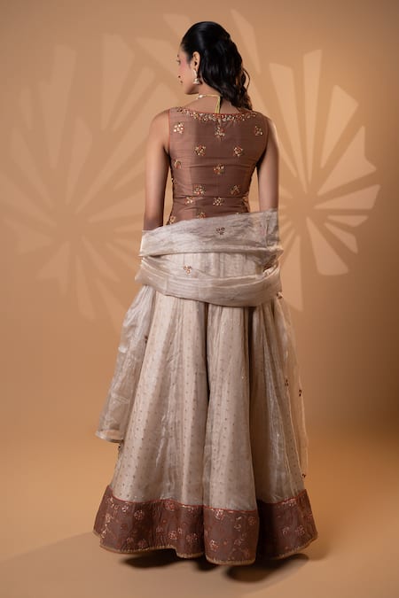 Jiya by Veer Design Studio Embroidered Blouse Lehenga Set 