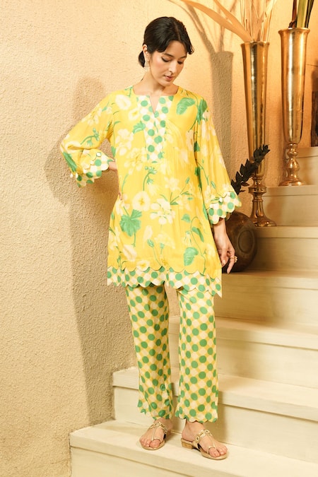Surabhi Arya Floral Print & Pant Set 