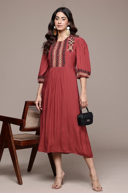 Ritu Kumar Embroidered Yoke Dress 