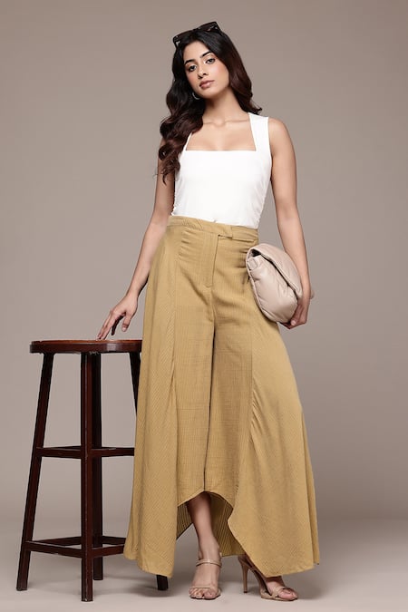 Ritu Kumar Asymmetric Plain Pant 
