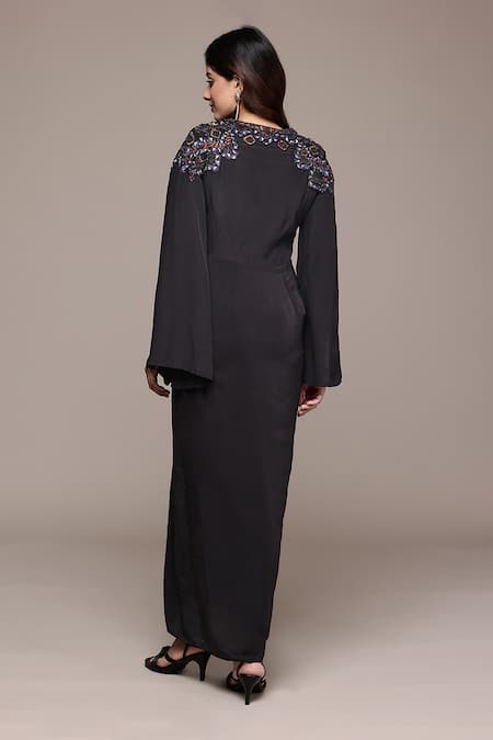 Ritu Kumar Black Lior Fit & Flare Dress 