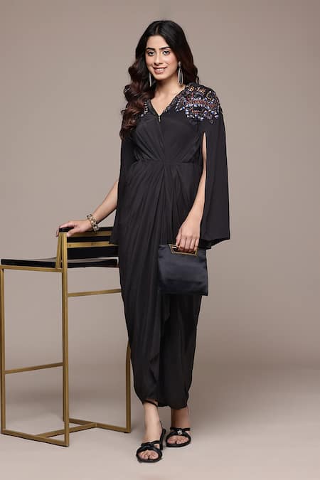 Ritu Kumar Black Lior Fit & Flare Dress 