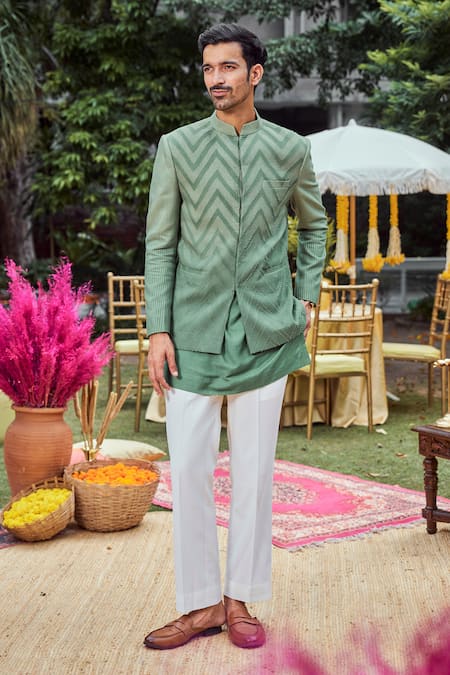 Philocaly Anantya Pintuck Bandhgala With Kurta 