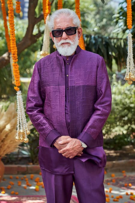 Philocaly Arvansh Color Block Embroidered Bandhgala 