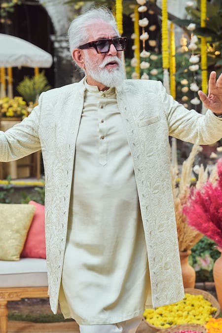 Philocaly Layra Embroidered Open Bandhgala & Kurta Set 