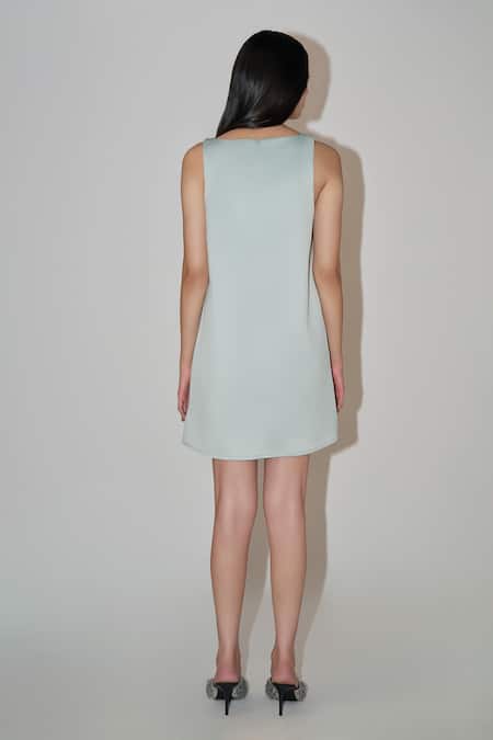 Therealb Mint Embellished Mini Dress 