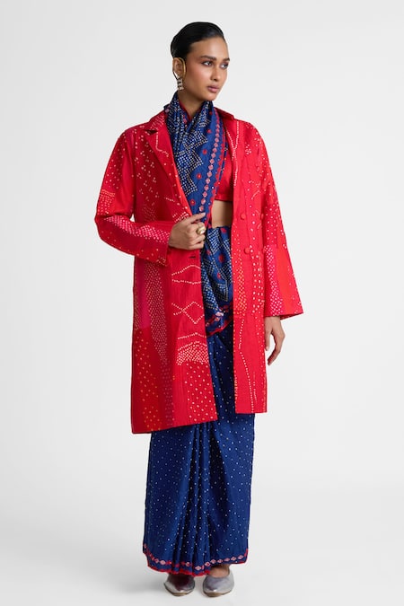 Naina Jain Bandhani Print Long Jacket 