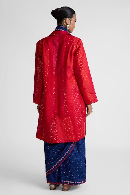 Naina Jain Bandhani Print Long Jacket 