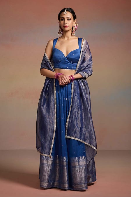 Dressfolk Raunaq Silk Woven Lehenga Set 