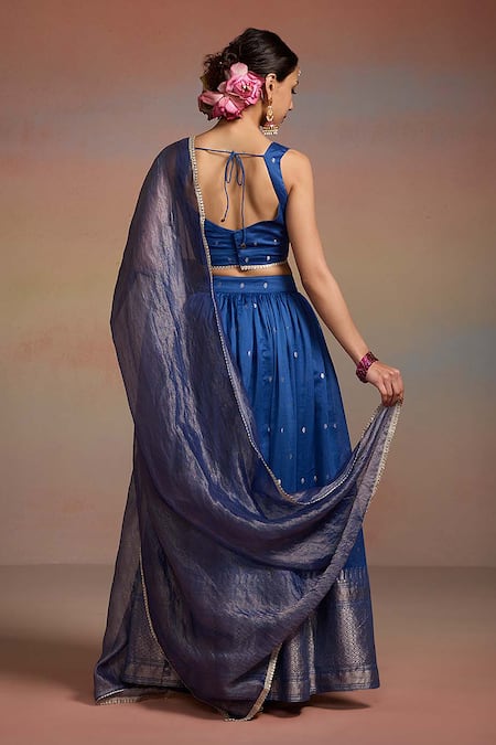 Dressfolk Raunaq Silk Woven Lehenga Set 