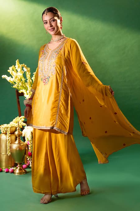 Samyukta Singhania Embroidered Kurta Sharara Set 