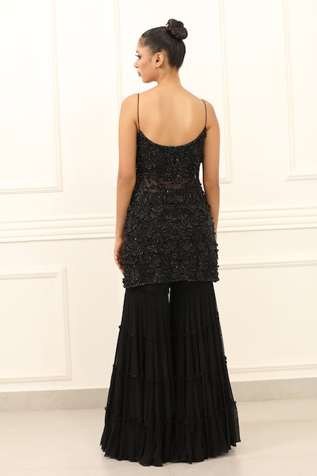 Omal Sindwani Noir Luxe Kurta Gharara Set 