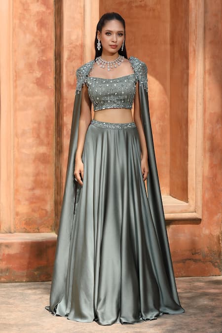 Omal Sindwani Sage Royal Lehenga With Blouse 