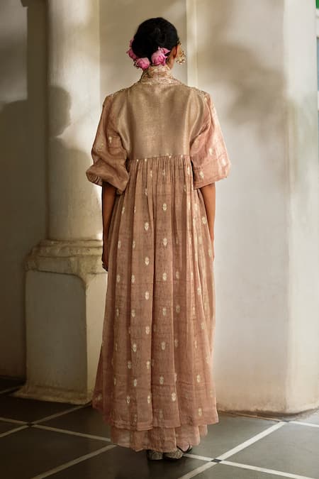 Paulmi And Harsh Floral Woven Tunic With Jacket 