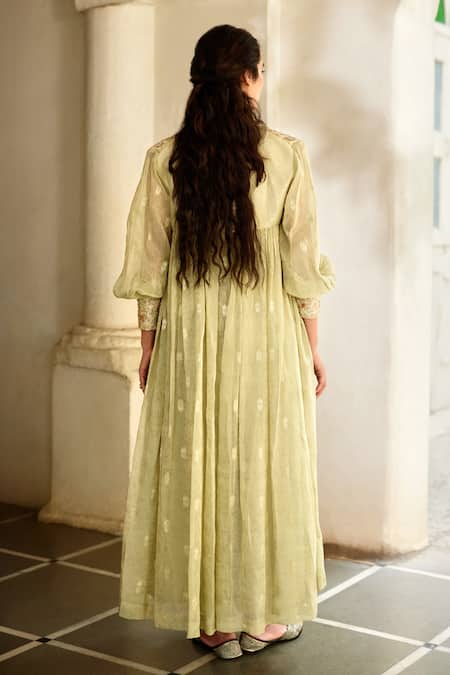 Paulmi And Harsh Embroidered Jacket Palazzo Set 