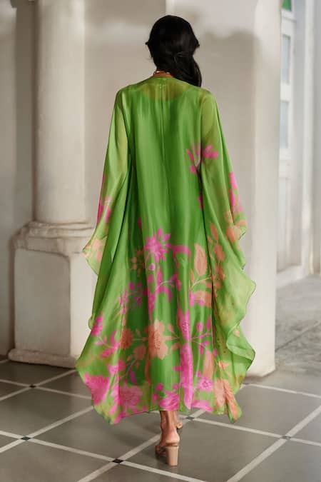 Paulmi And Harsh Flower Print Kaftan 