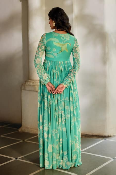 Paulmi And Harsh Floral Print Anarkali With Dupatta 