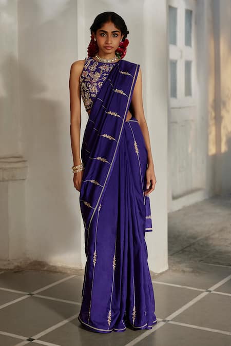 Paulmi And Harsh Embroidered Saree With Blouse 