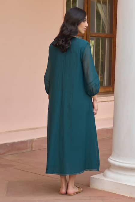 Vaayu Jade Applique Dress 