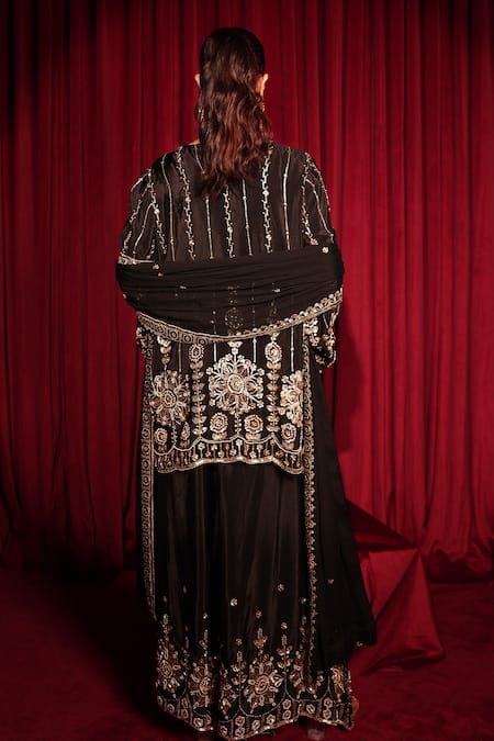 Tasuvure Indes Inaari Cutdana Embroidered Kurta Sharara Set 