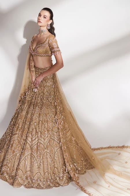 Anshika Tak Label Sequin Embroidered Bridal Lehenga Set 