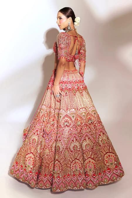 Anshika Tak Label Zari Embroidered Bridal Lehenga Set 