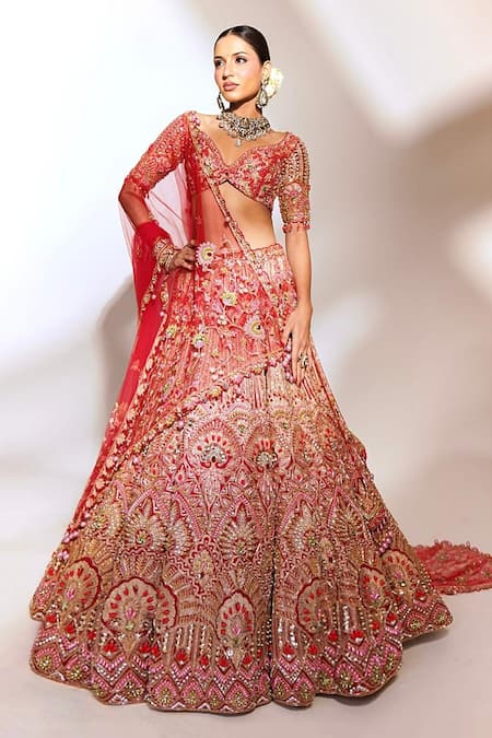 Anshika Tak Label Zari Embroidered Bridal Lehenga Set 